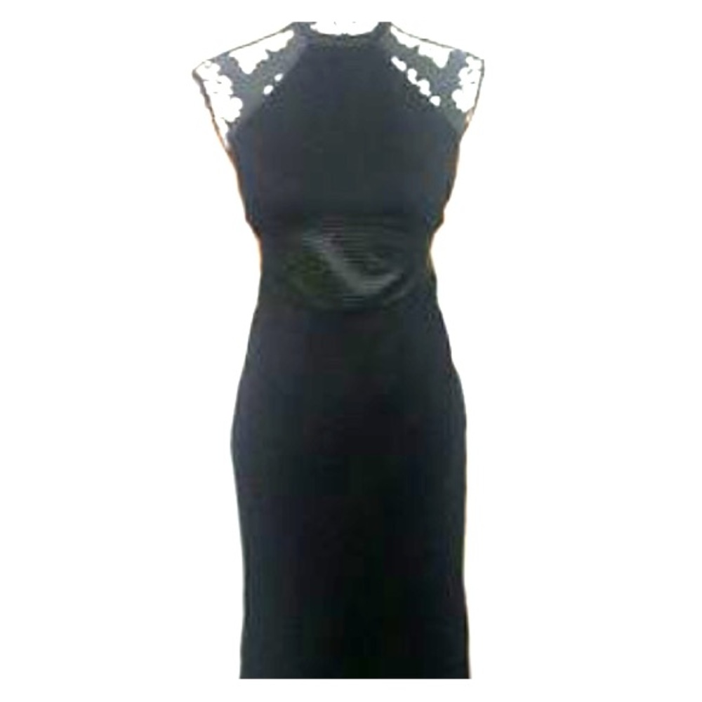 NWT Catherine Malandrino Black Halter Dress